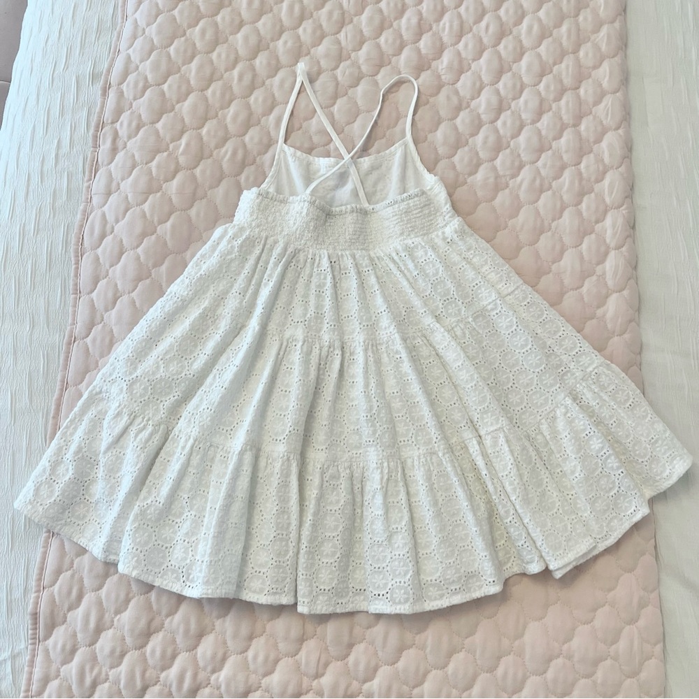 BEAUTIFUL Joie White Eyelet Spaghetti Strap Dress | Girls 5T - Picture 3 of 8